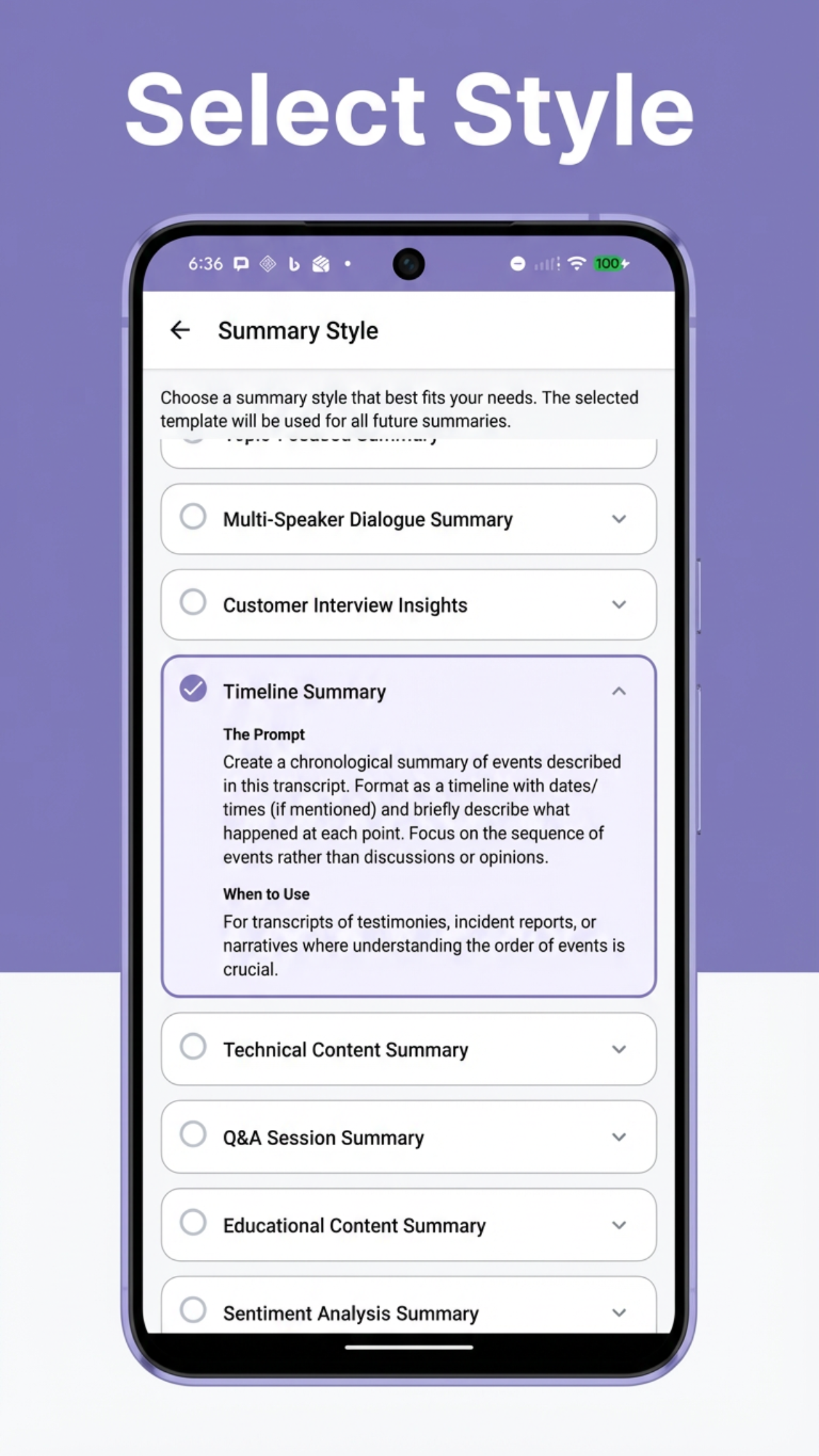AI Summary Generation